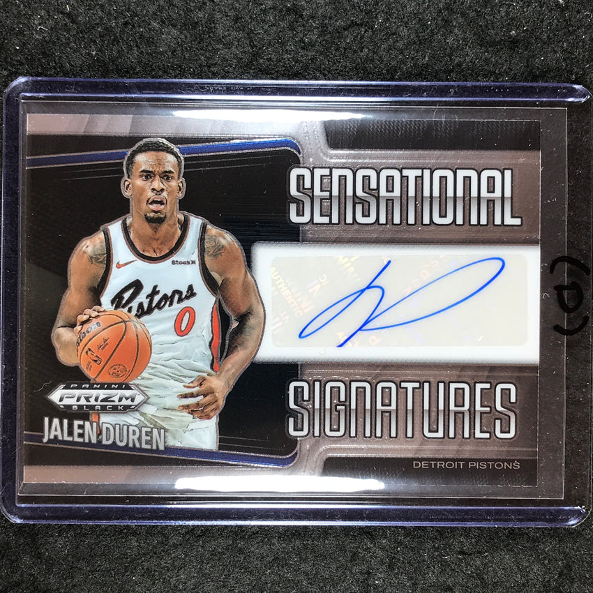 2024-25 Prizm Black JALEN DUREN Sensational Signatures Auto Base #DUR (D)