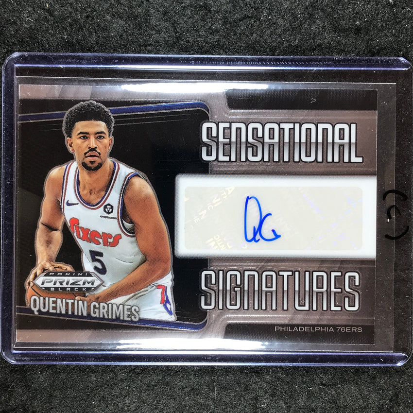 2024-25 Prizm Black QUENTIN GRIMES Sensational Signatures Auto Base #GRM (C)