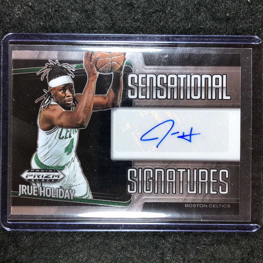 2024-25 Prizm Black JRUE HOLIDAY Sensational Signatures Auto Base #JRU