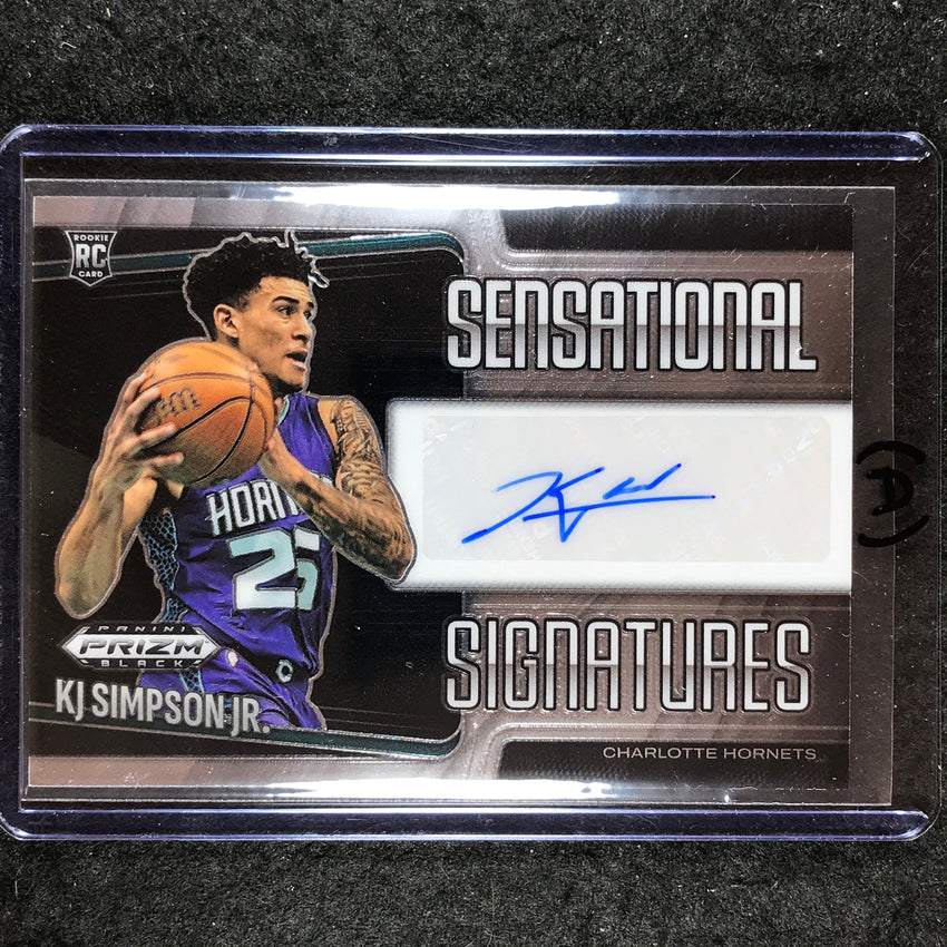 2024-25 Prizm Black KJ SIMPSON JR. Sensational Signatures Rookie Auto #KJS (A)
