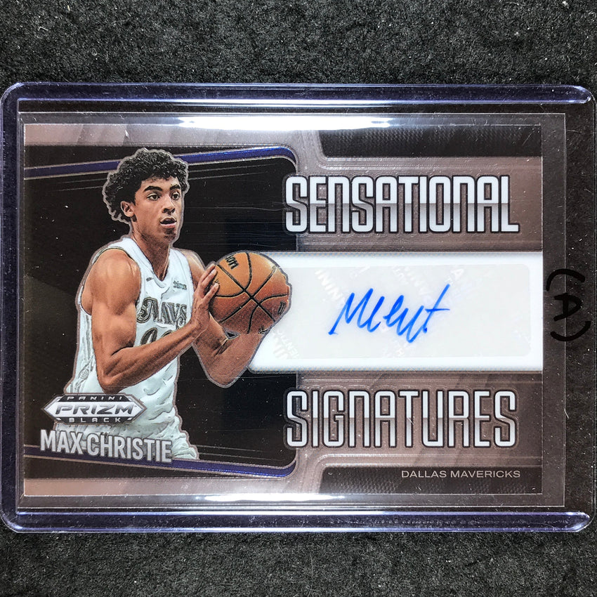 2024-25 Prizm Black MAX CHRISTIE Sensational Signatures Auto Base #MAX (A)