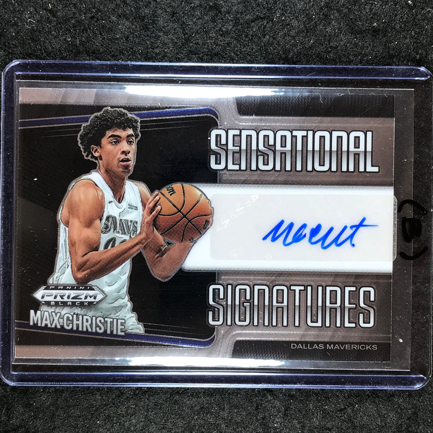 2024-25 Prizm Black MAX CHRISTIE Sensational Signatures Auto Base #MAX (B)