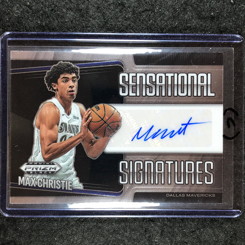 2024-25 Prizm Black MAX CHRISTIE Sensational Signatures Auto Base #MAX (C)