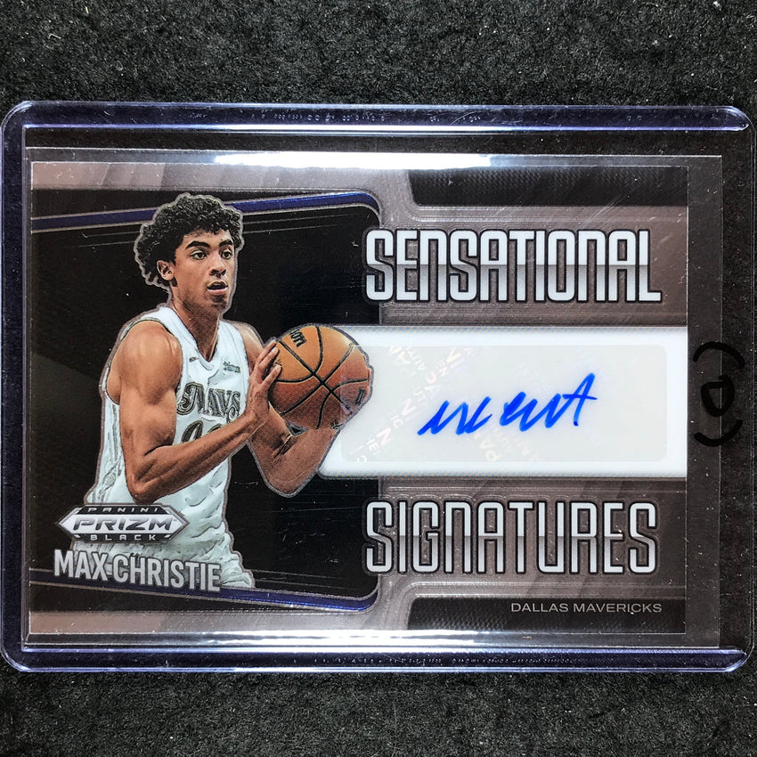 2024-25 Prizm Black MAX CHRISTIE Sensational Signatures Auto Base #MAX (D)
