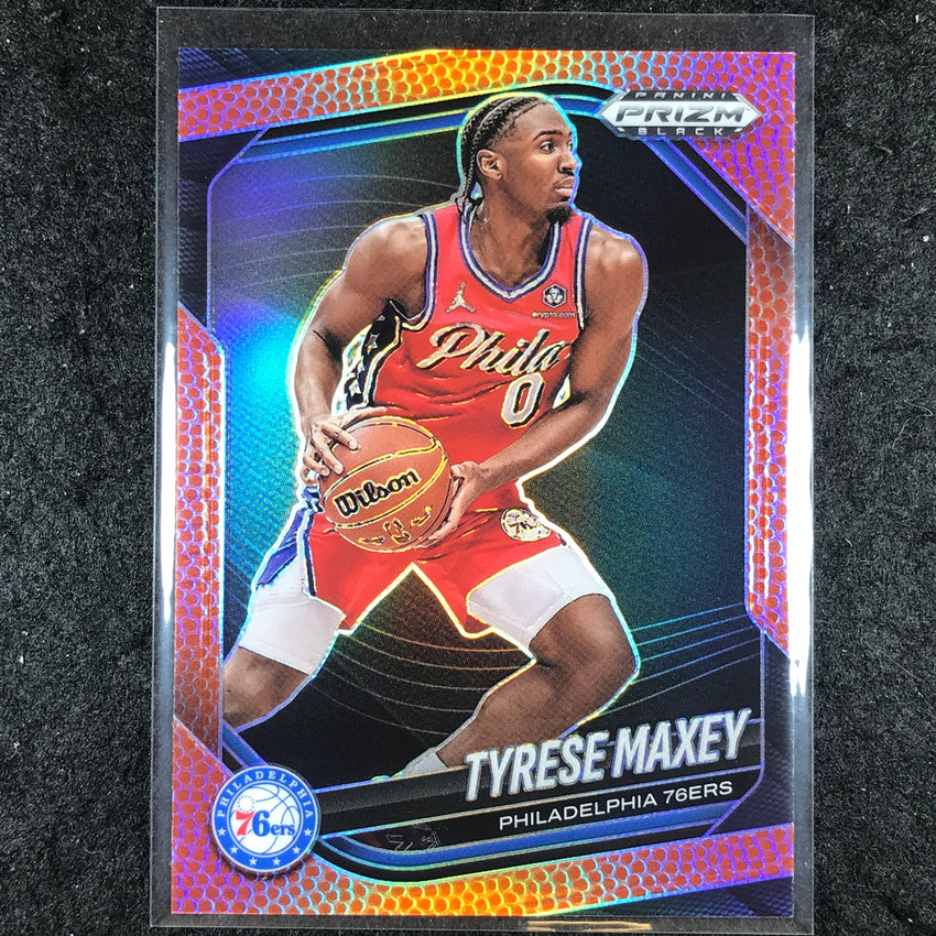 2024-25 Prizm Black TYRESE MAXEY Base Basketball /225 #89