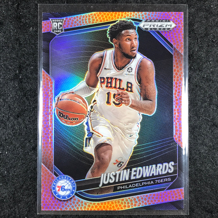 2024-25 Prizm Black JUSTIN EDWARDS Rookie Base Basketball /225 #215