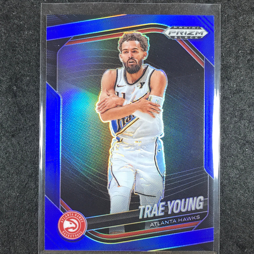 2024-25 Prizm Black TRAE YOUNG Base Blue /199 #141