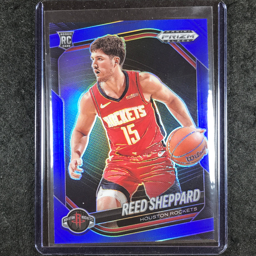 2024-25 Prizm Black REED SHEPPARD Rookie Base Blue /199 #145