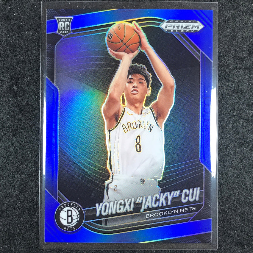 2024-25 Prizm Black YONGXI "JACKY" CUI Rookie Base Blue /199 #202