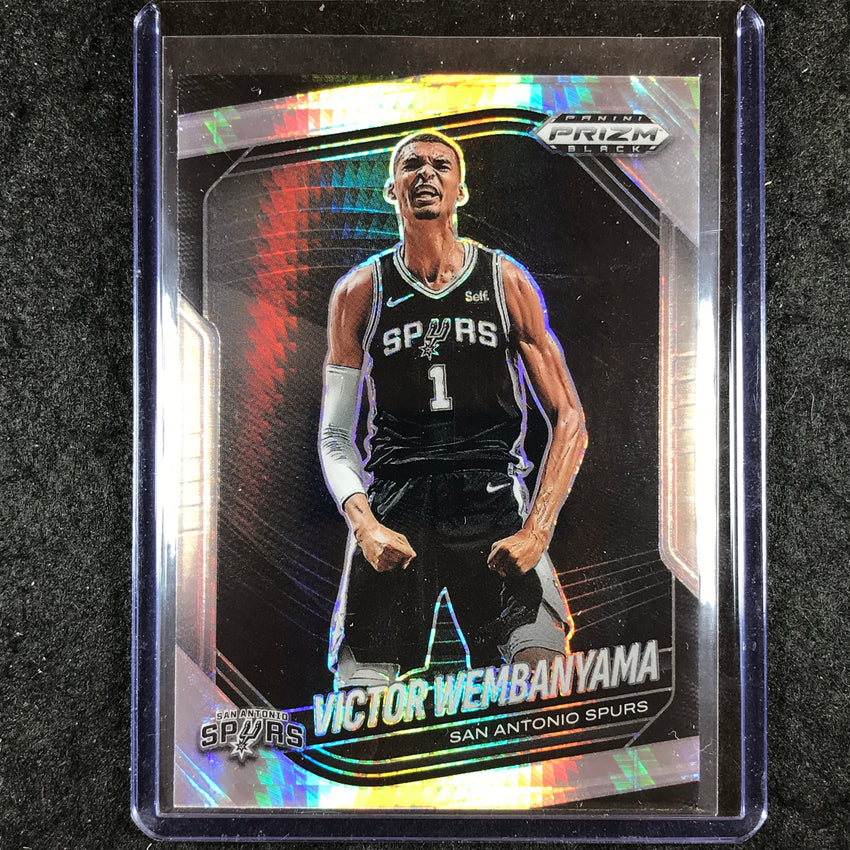 2024-25 Prizm Black VICTOR WEMBANYAMA Base Hyper #1