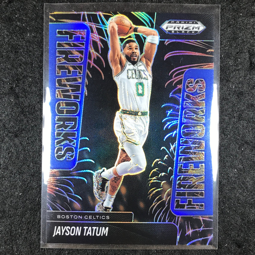 2024-25 Prizm Black JAYSON TATUM Fireworks Blue 125/199 #6
