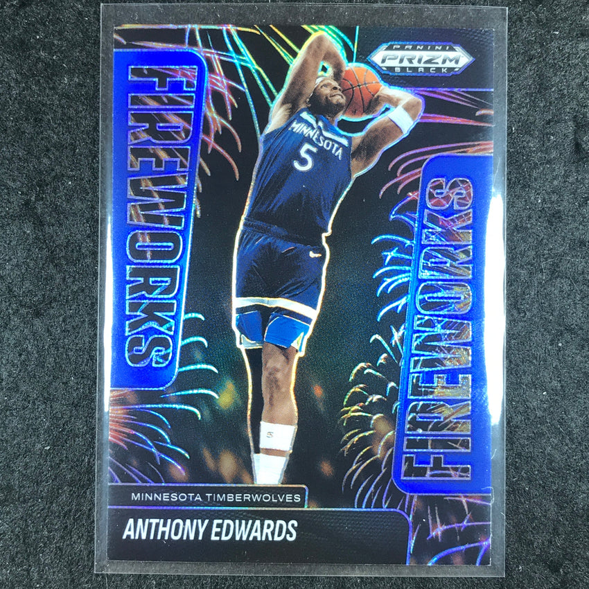 2024-25 Prizm Black ANTHONY EDWARDS Fireworks Blue 111/199 #8