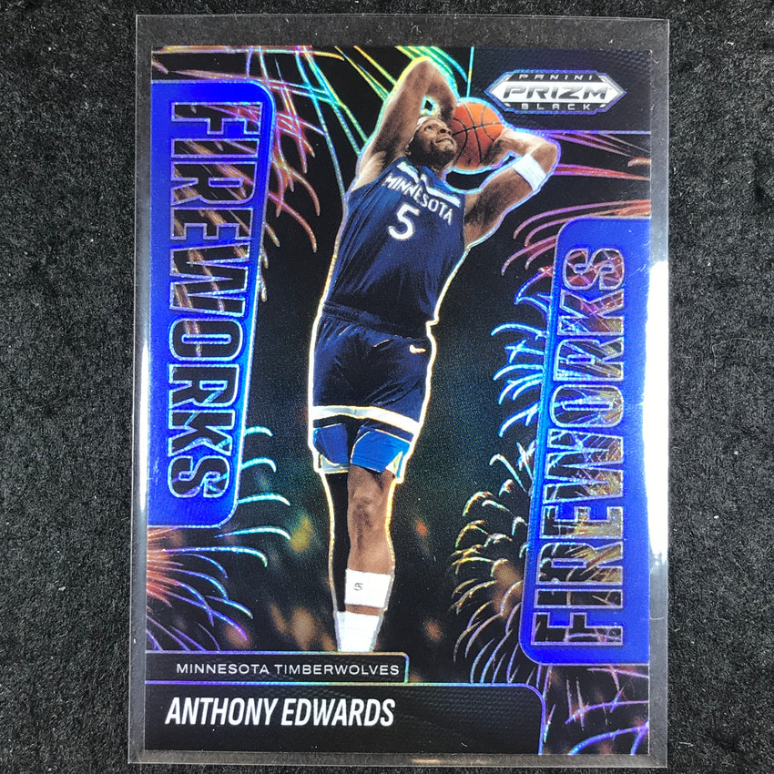 2024-25 Prizm Black ANTHONY EDWARDS Fireworks Blue 89/199 #8