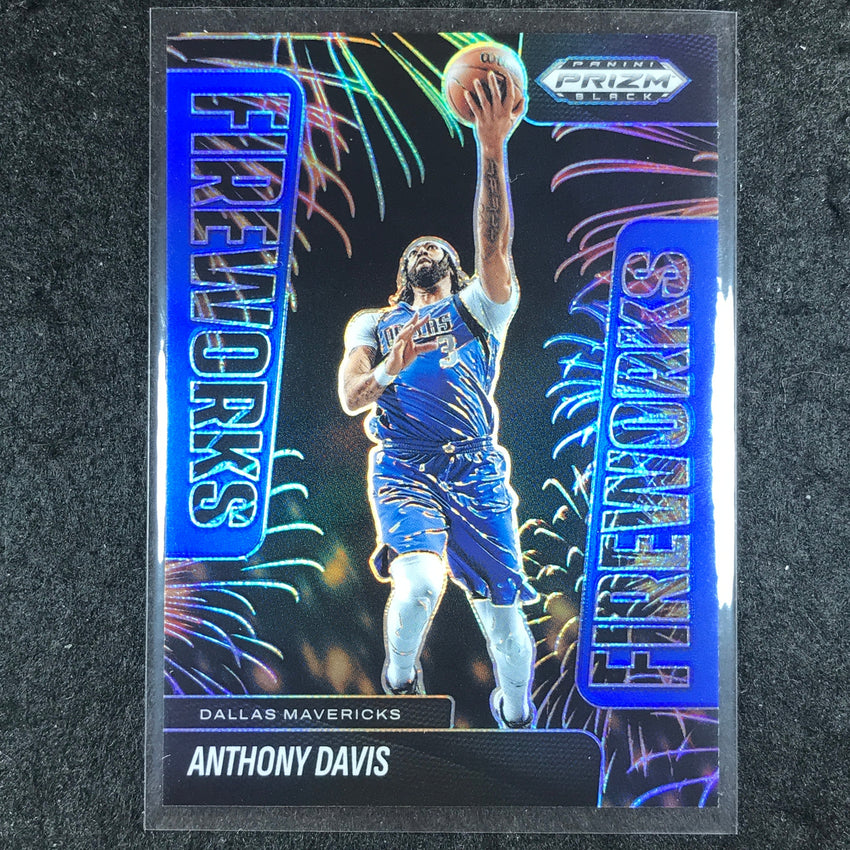 2024-25 Prizm Black ANTHONY DAVIS Fireworks Blue 175/199 #15