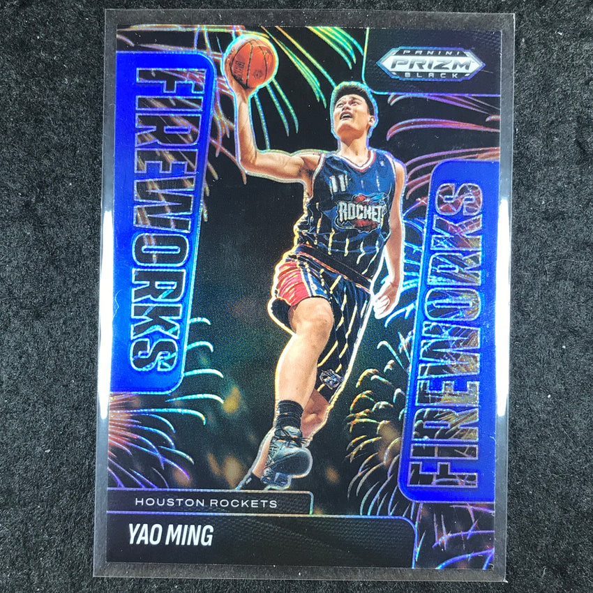 2024-25 Prizm Black YAO MING Fireworks Blue 95/199 #22