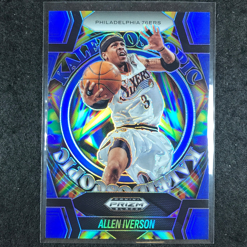 2024-25 Prizm Black ALLEN IVERSON Kaleidoscopic Blue 36/199 #29