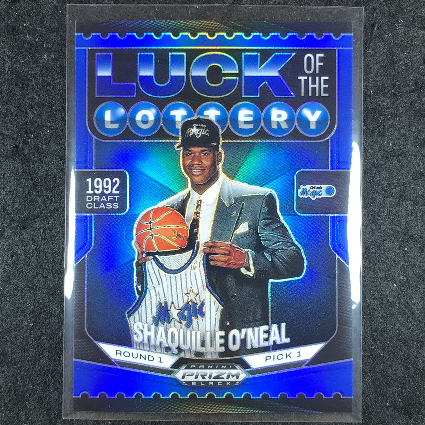 2024-25 Prizm Black SHAQUILLE O'NEAL Luck of the Lottery Blue 2/199 #2