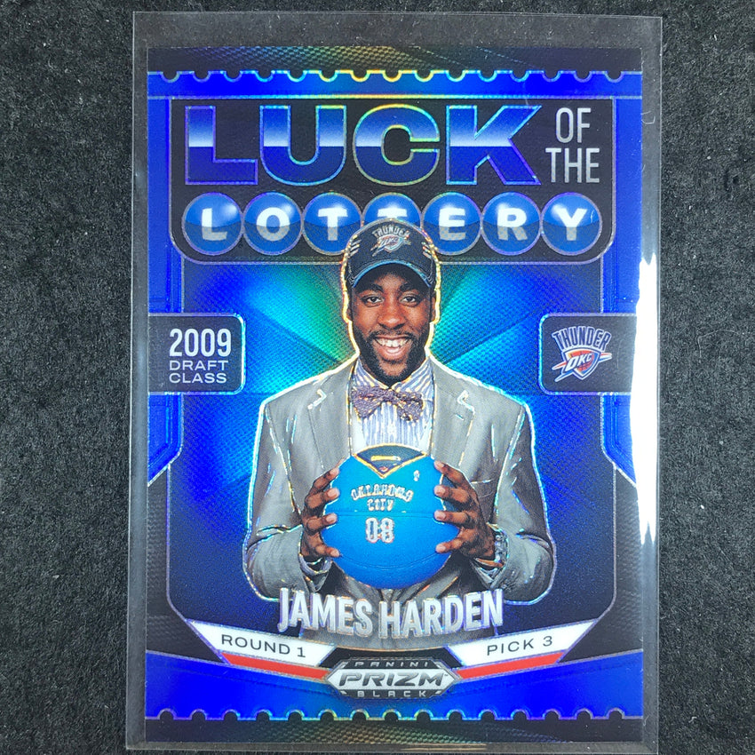 2024-25 Prizm Black JAMES HARDEN Luck of the Lottery Blue 53/199 #11