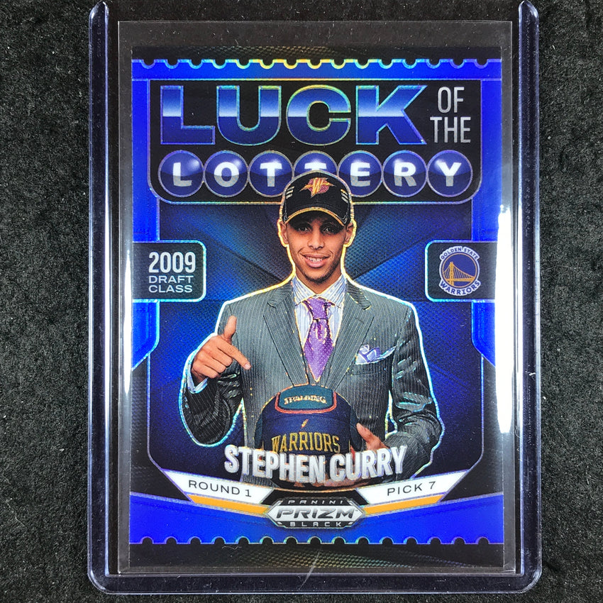 2024-25 Prizm Black STEPHEN CURRY Luck of the Lottery Blue 162/199 #12