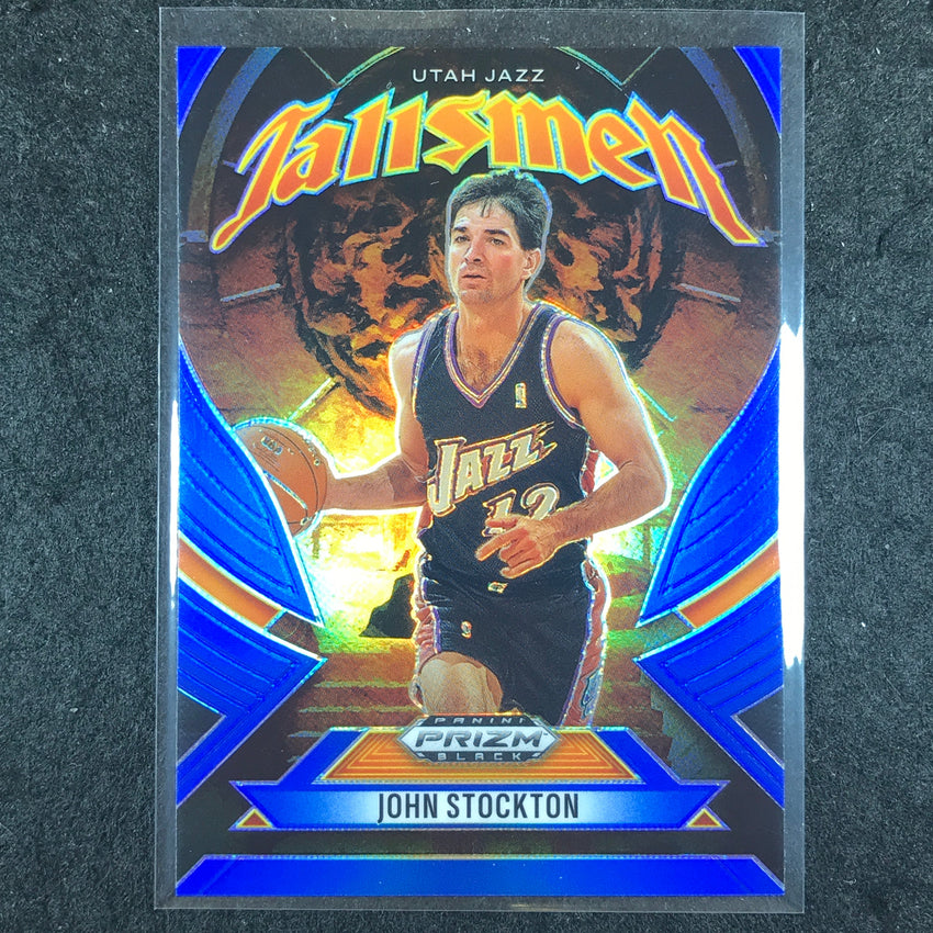 2024-25 Prizm Black JOHN STOCKTON Talismen Blue 94/199 #18