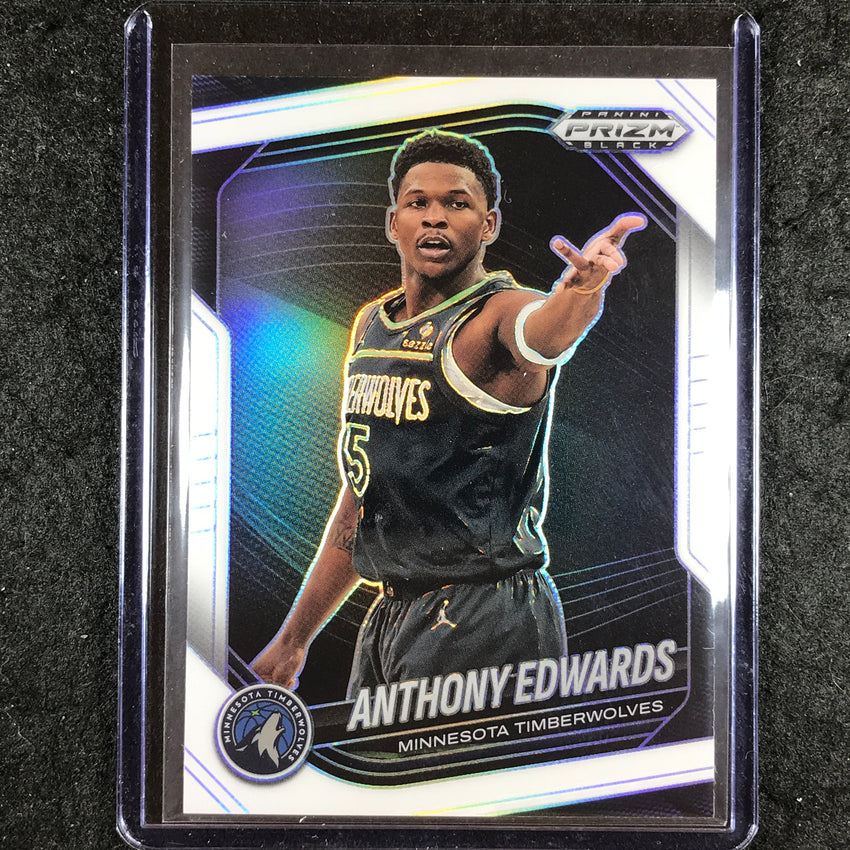 2024-25 Prizm Black ANTHONY EDWARDS Base White /175 #17