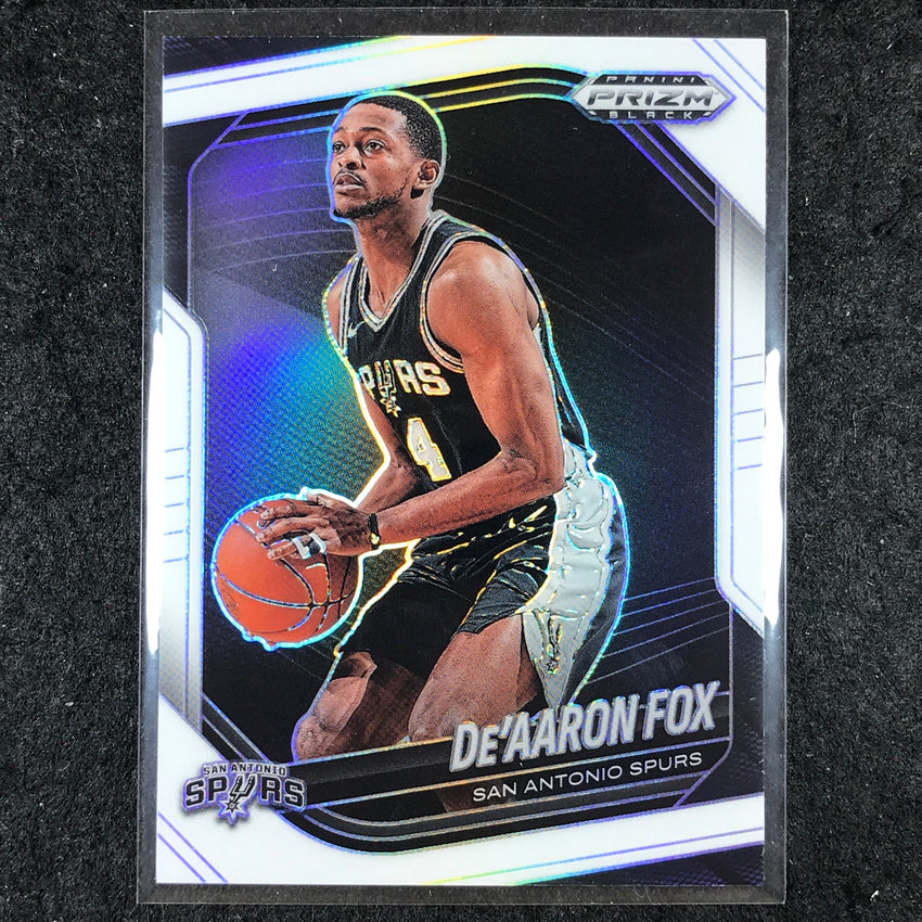 2024-25 Prizm Black DE'AARON FOX Base White /175 #35