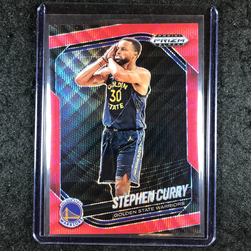 2024-25 Prizm Black STEPHEN CURRY Base Ruby Wave #7