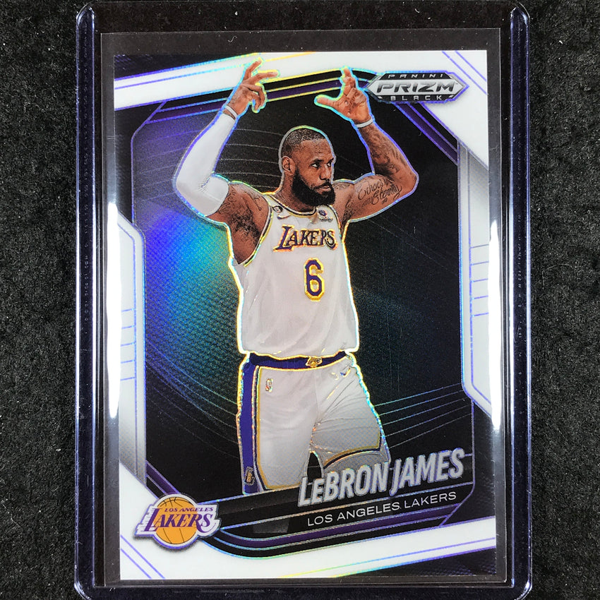 2024-25 Prizm Black LEBRON JAMES Base White /175 #52