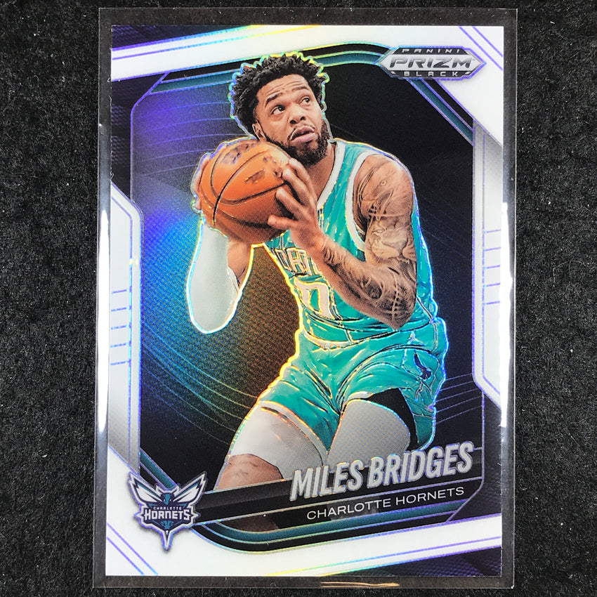 2024-25 Prizm Black MILES BRIDGES Base White /175 #123