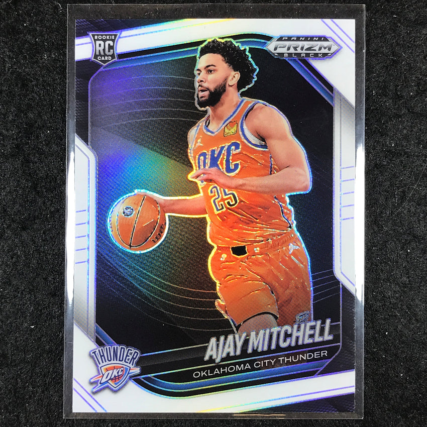 2024-25 Prizm Black AJAY MITCHELL Rookie Base White /175 #133