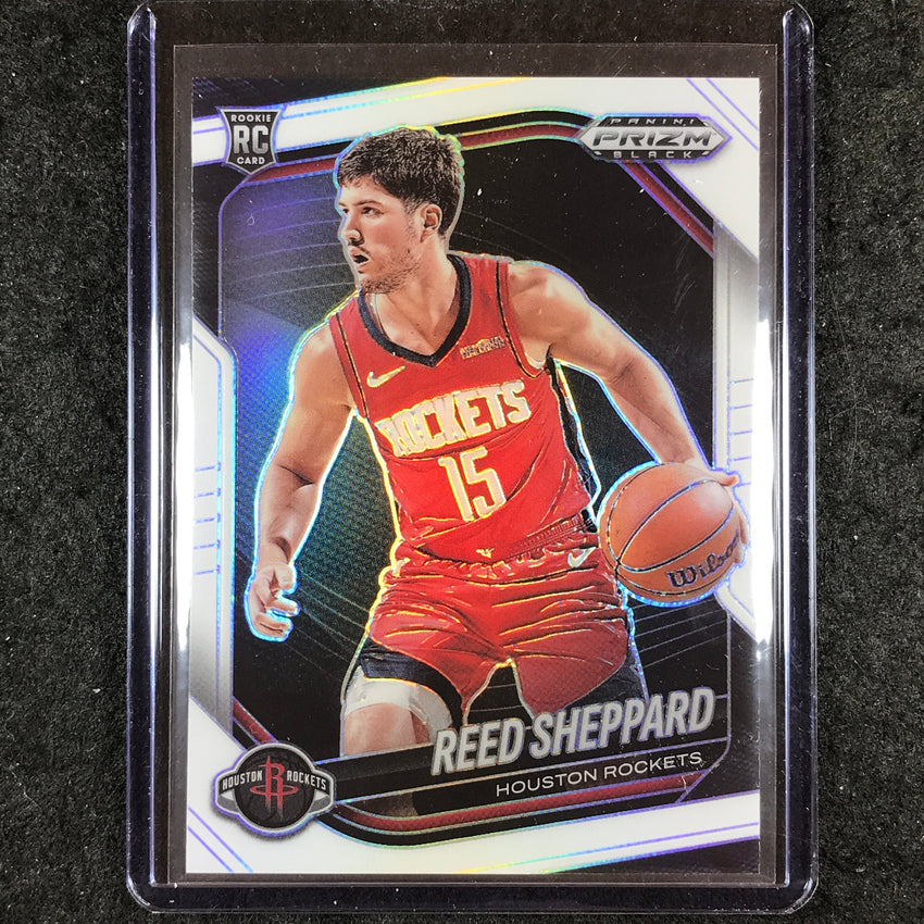 2024-25 Prizm Black REED SHEPPARD Rookie Base White /175 #145