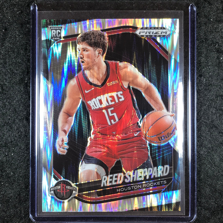 2024-25 Prizm Black REED SHEPPARD Rookie Base Skewed /249 #145