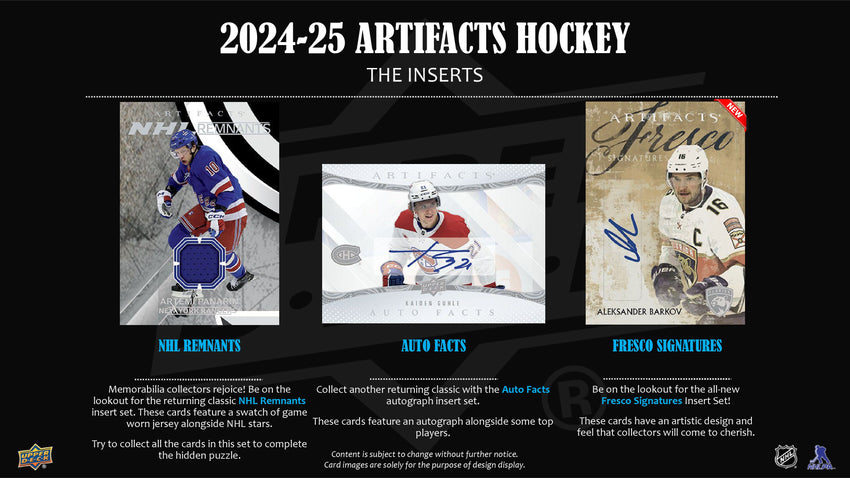 2024-25 Upper Deck Artifacts Hockey Blaster Box-Cherry Collectables