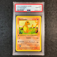 PSA 10 Charmander - 46/102 - 1999 Base Set 1st Edition 183