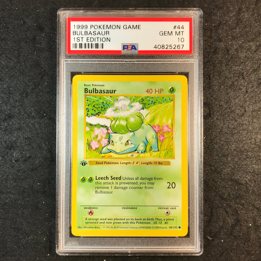 PSA 10 Bulbasaur - 44/102 - 1999 Base Set 1st Edition 267
