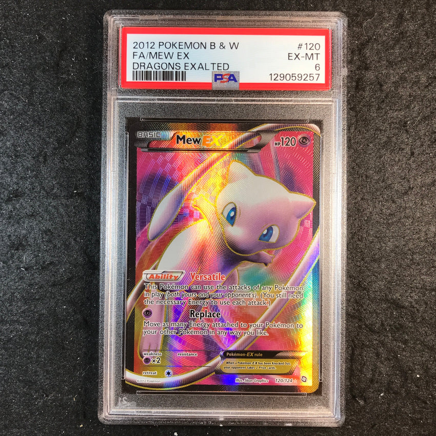 PSA 6 Mew EX - 120/124 - Full Art Dragons Exalted 257