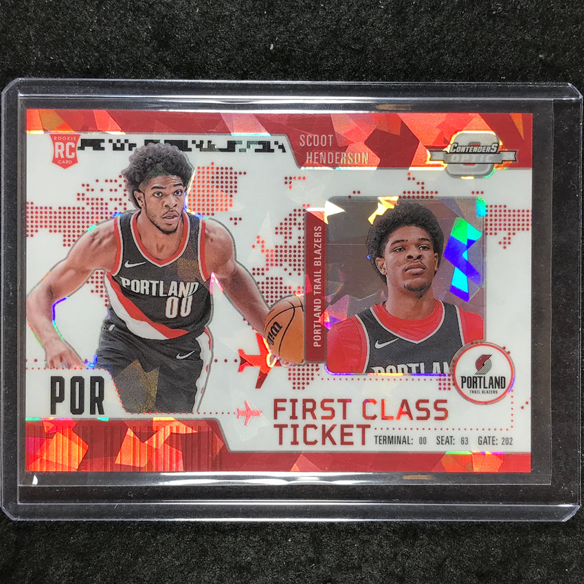 2023-24 Contenders Optic SCOOT HENDERSON First Class Ticket Rookie Red 78/175