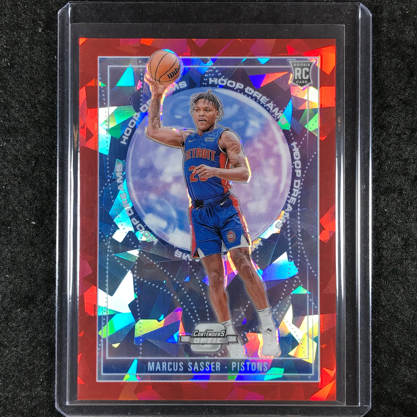2023-24 Contenders Optic MARCUS SASSER Hoop Dreams Rookie Red Ice 119/175