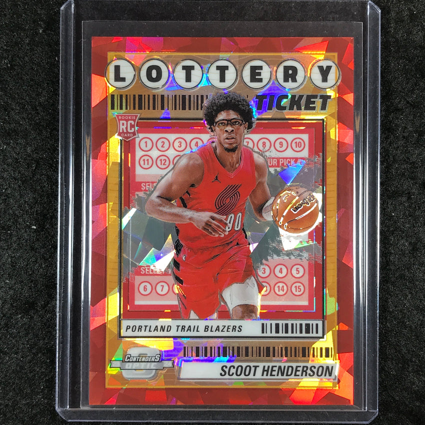 2023-24 Contenders Optic SCOOT HENDERSON Lottery Ticket Rookie Red Ice 128/175