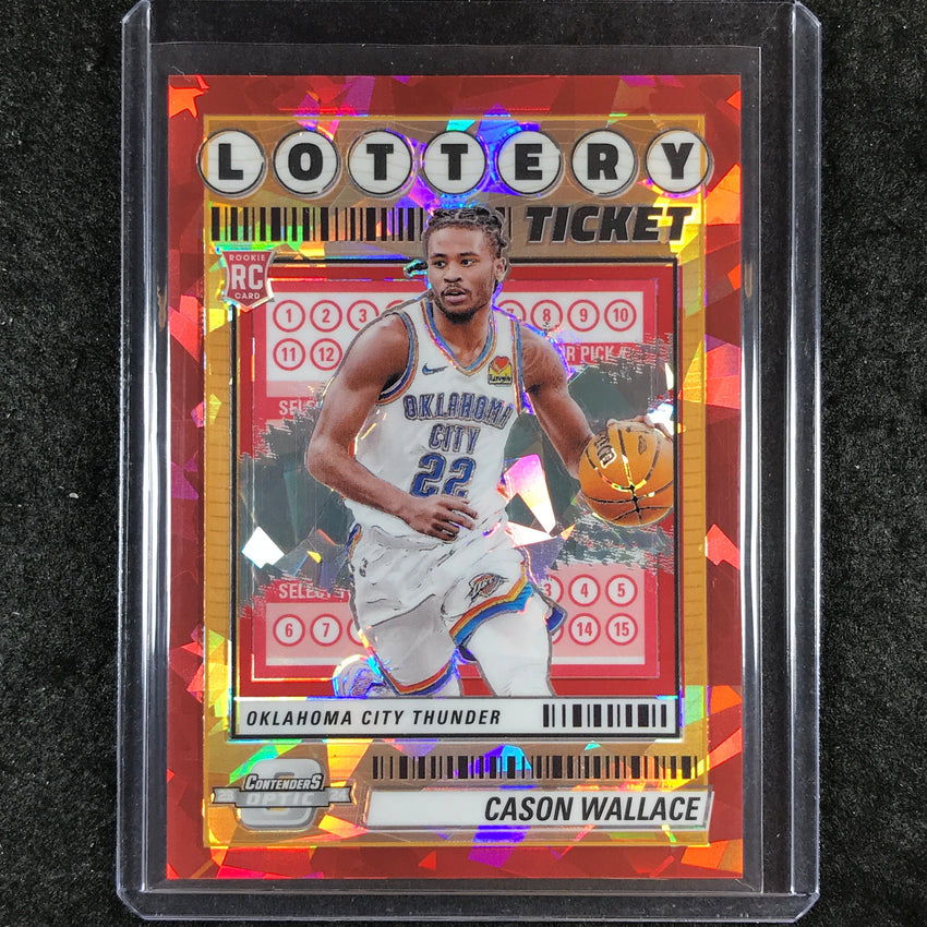 2023-24 Contenders Optic CASON WALLACE Lottery Ticket Rookie Red Ice 148/175