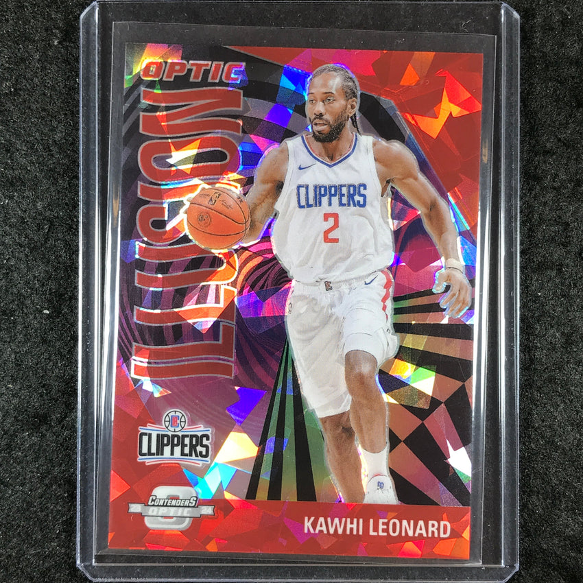 2023-24 Contenders Optic KAWHI LEONARD Optic Illusion Red Cracked Ice 29/175