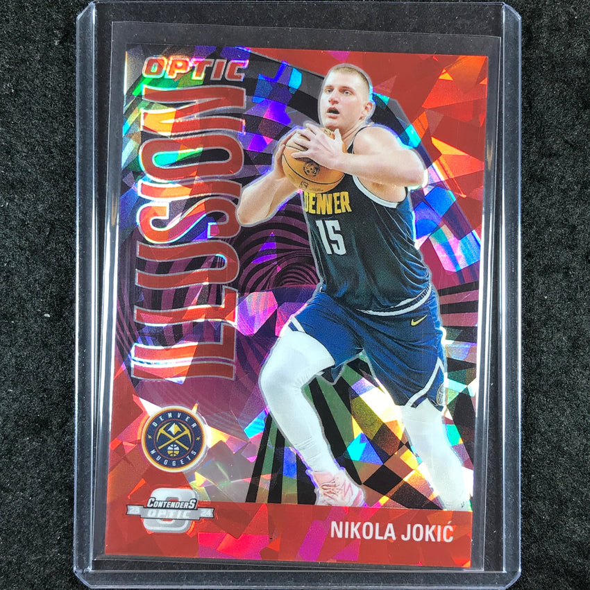 2023-24 Contenders Optic NIKOLA JOKIC Optic Illusion Red Cracked Ice 41/175