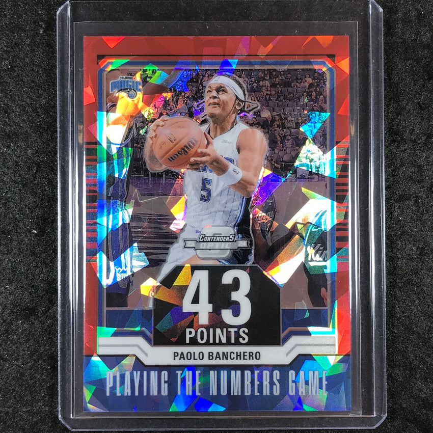 2023-24 Contenders Optic PAOLO BANCHERO Playing The Numbers Game Red Ice 132/175