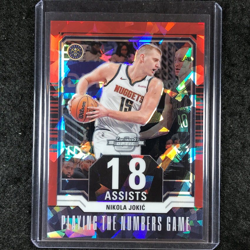 2023-24 Contenders Optic NIKOLA JOKIC Playing The Numbers Game Red Ice 94/175