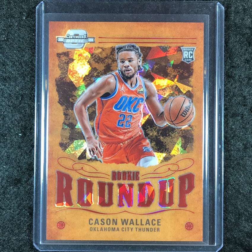 2023-24 Contenders Optic CASON WALLACE Rookie Roundup Rookie Red Ice 103/175
