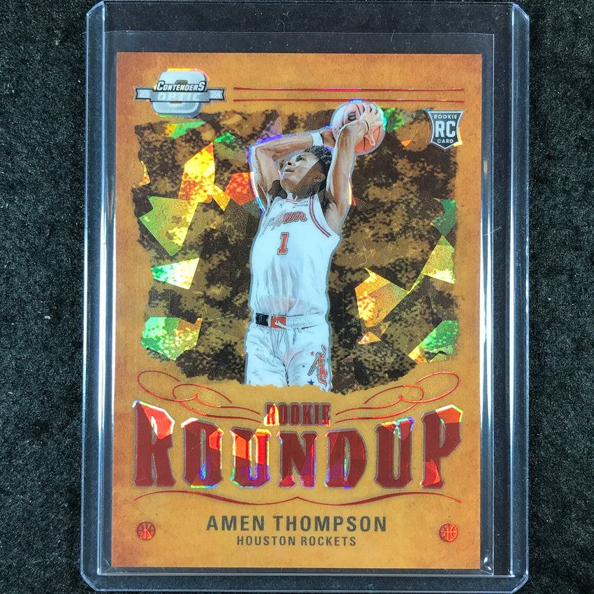 2023-24 Contenders Optic AMEN THOMPSON Rookie Roundup Rookie Red Ice 59/175
