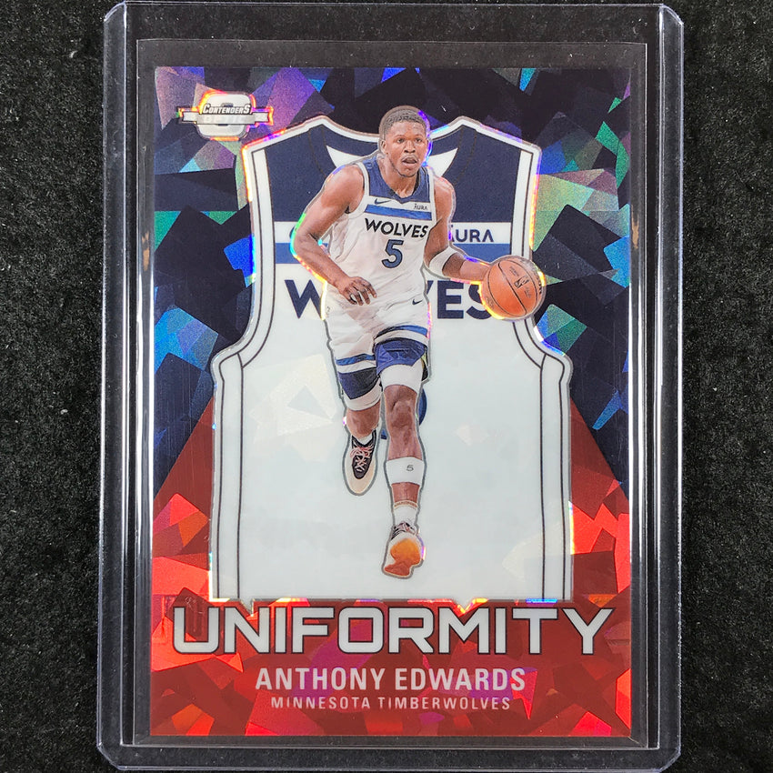 2023-24 Contenders Optic ANTHONY EDWARDS Uniformity Red Cracked Ice 172/175