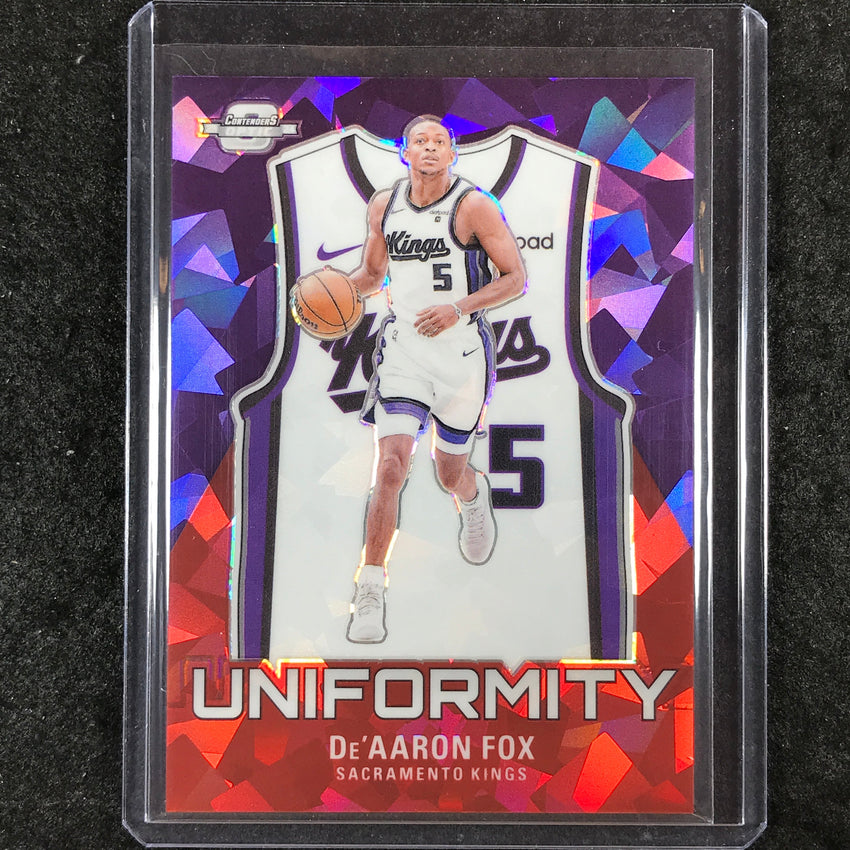 2023-24 Contenders Optic DE'AARON FOX Uniformity Red Cracked Ice 63/175