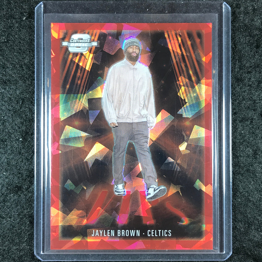 2023-24 Contenders Optic JAYLEN BROWN VIPs Red Cracked Ice 123/175