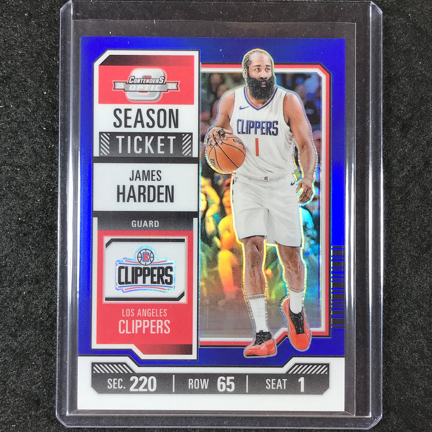 2023-24 Contenders Optic JAMES HARDEN Season Ticket Blue 15/99 #14